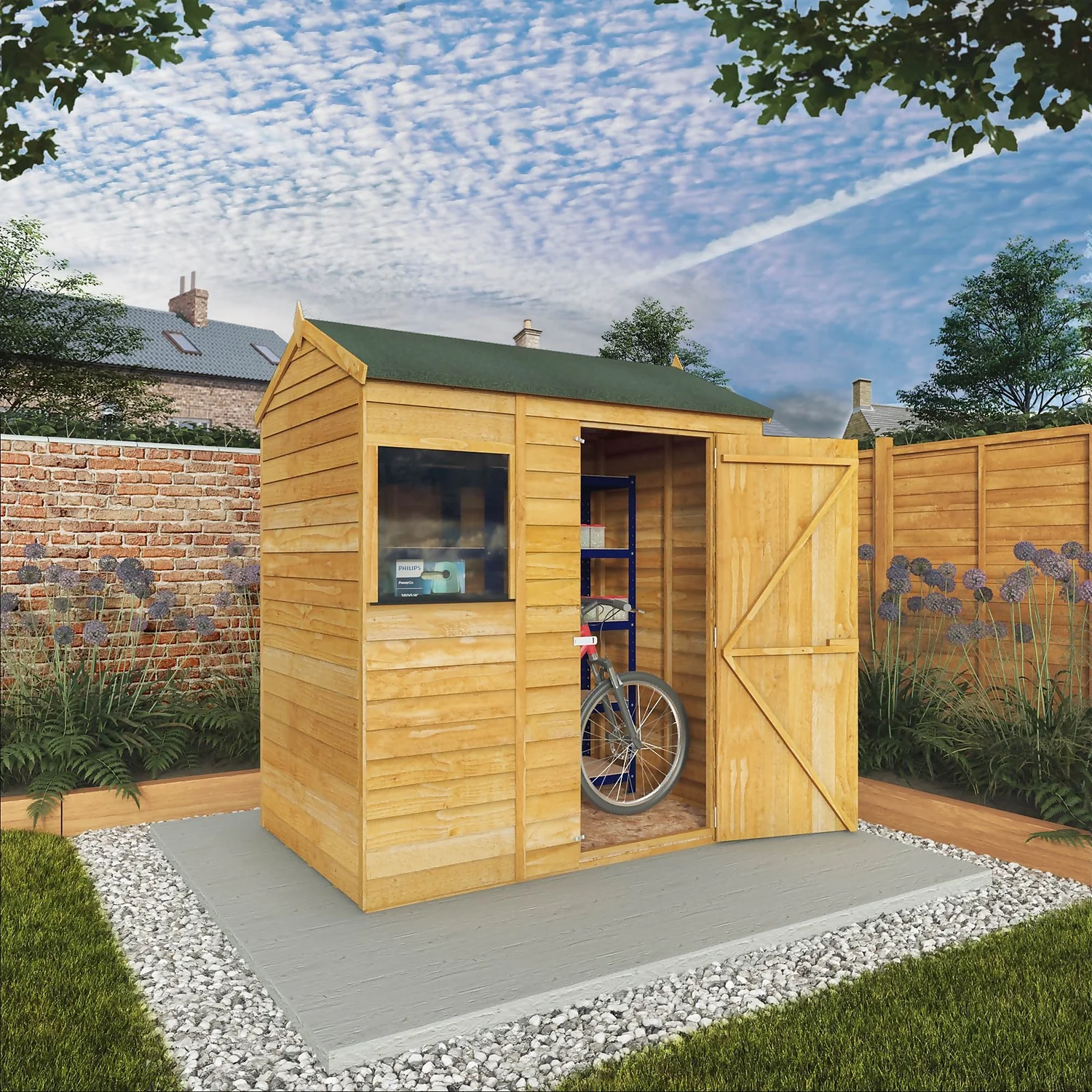Mercia 6 X 4ft Overlap Reverse Apex Shed 4 Mercia 6 X 4ft Overlap Reverse Apex Shed - Image 2