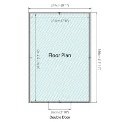 Mercia 12 X 8ft Overlap Apex Windowless Shed -Elise Bloom 12822437 1724833224138472
