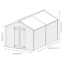 Mercia 12 X 8ft Overlap Apex Windowless Shed -Elise Bloom 12822437 2024833224168598