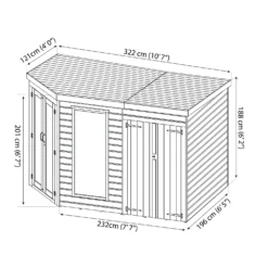 Mercia 11 X 7ft Summerhouse With Side Shed 21 Mercia 11 X 7ft Summerhouse With Side Shed -Elise Bloom 12822448 1164884505300197