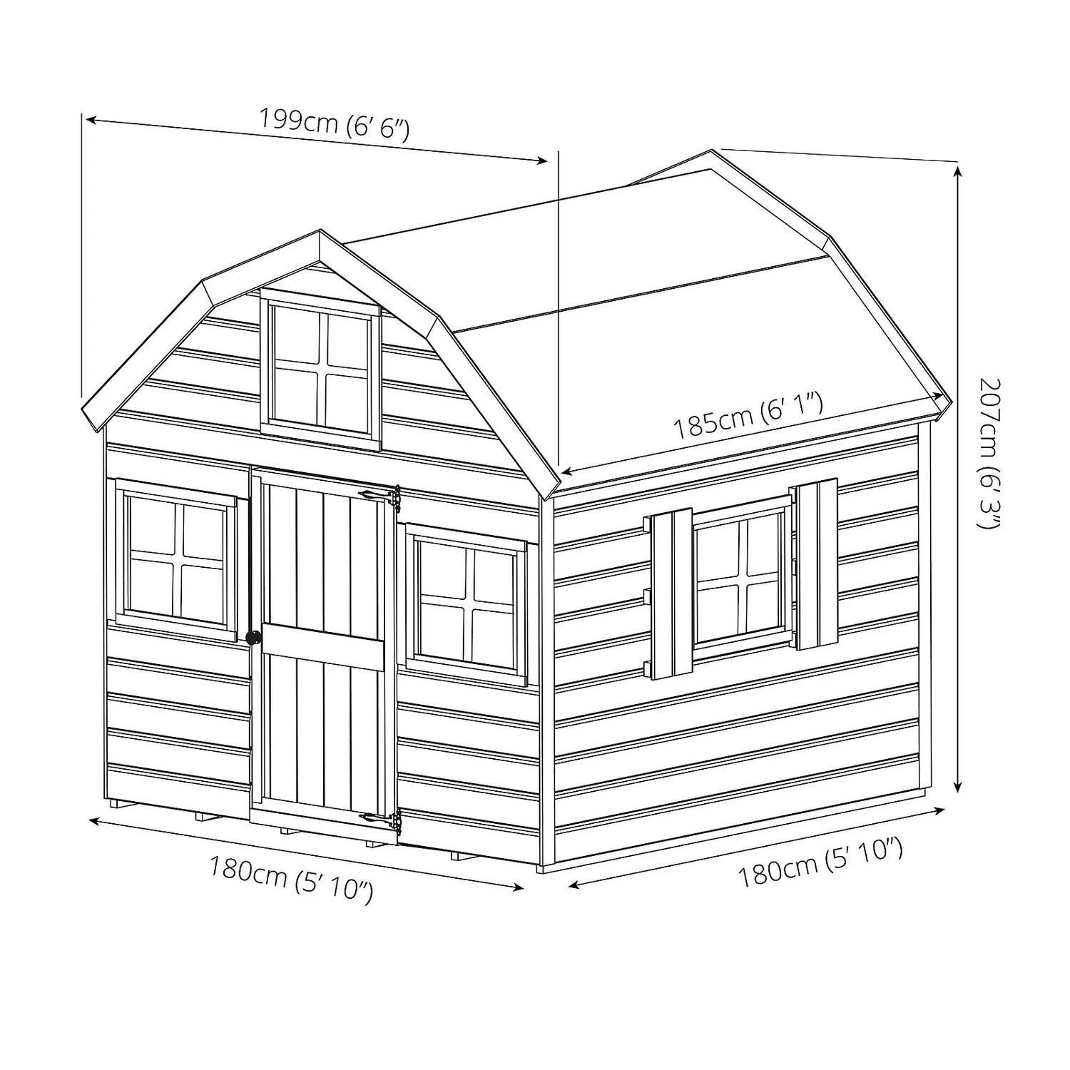 Mercia 6x6ft Dutch Style Playhouse - Installation Included 12 Mercia 6x6ft Dutch Style Playhouse - Installation Included - Image 10