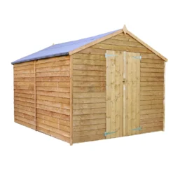 Mercia 12 X 8ft Overlap Apex Windowless Shed - Installation Included