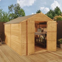 Mercia 12 X 8ft Overlap Apex Windowless Shed - Installation Included -Elise Bloom 12822594 9514833224217942