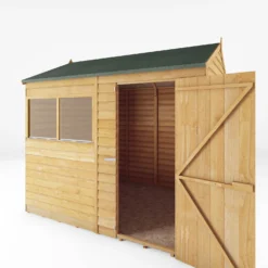 Mercia 8 X 6ft Overlap Reverse Apex Shed - Installation Included -Elise Bloom 12822598 2065033255723949