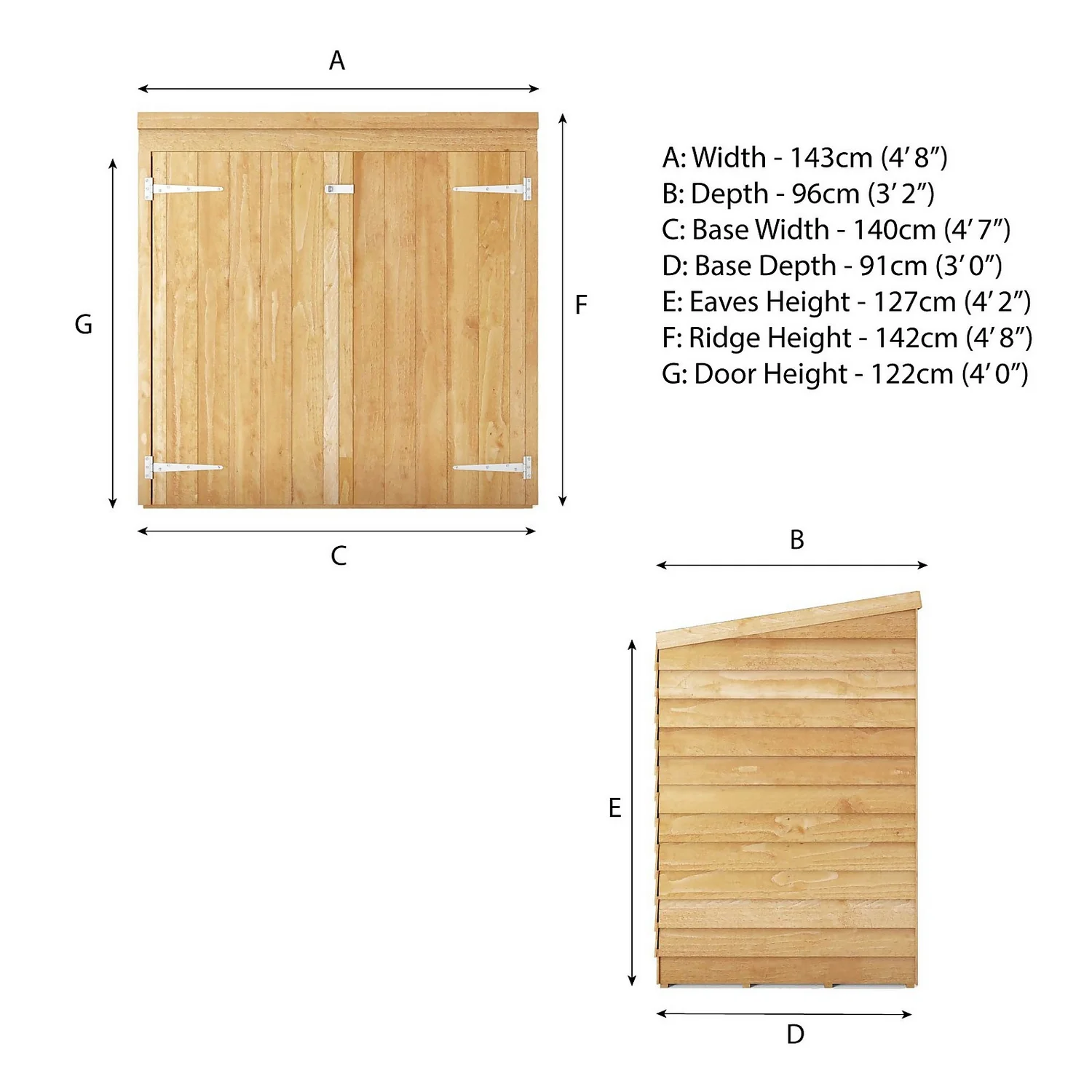 Mercia (Installation Included) Overlap Pent Mowerstore 3x5ft 12 Mercia (Installation Included) Overlap Pent Mowerstore 3x5ft - Image 10