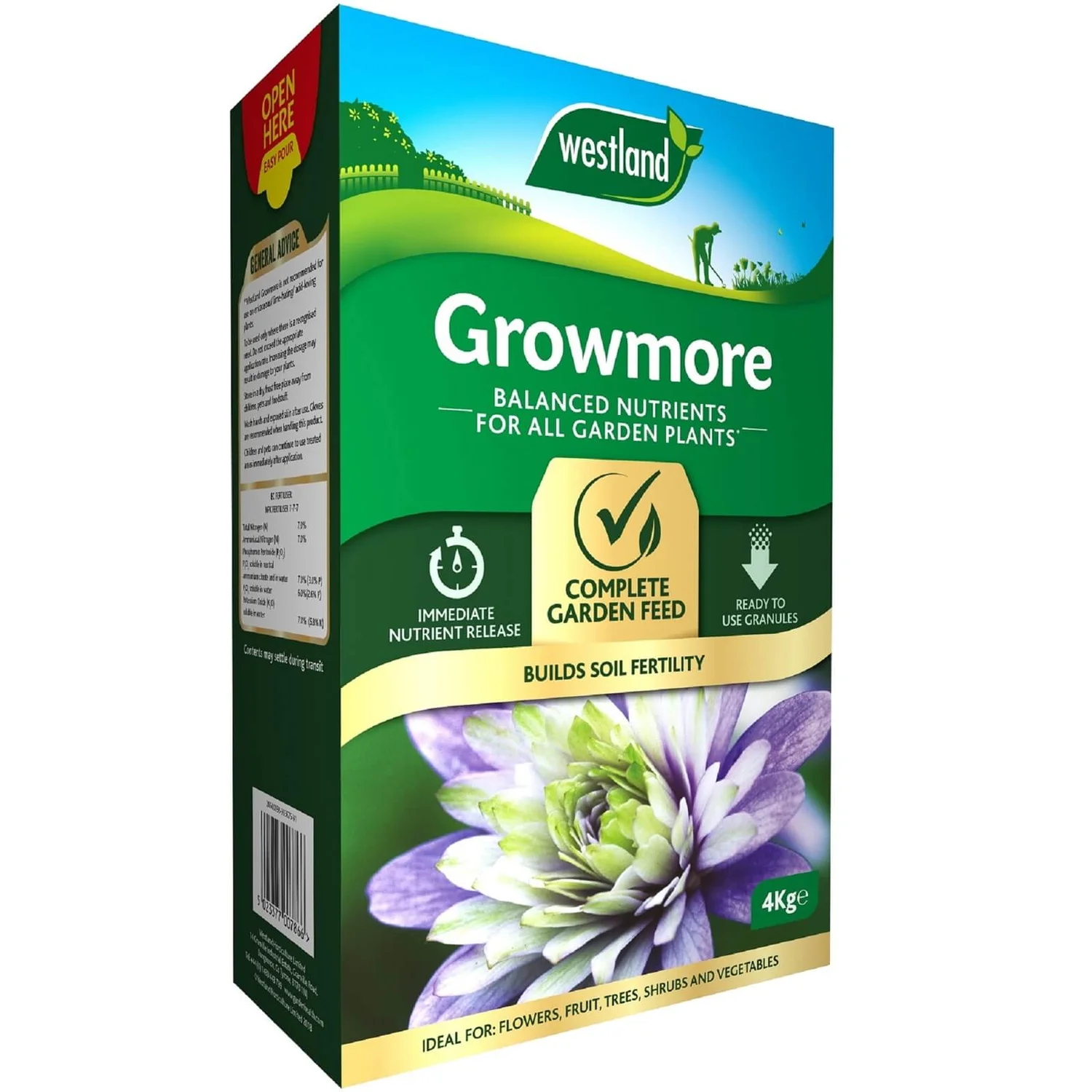 Westland Growmore Balanced Garden Fertiliser For All Plants - 4kg 3 Westland Growmore Balanced Garden Fertiliser For All Plants - 4kg