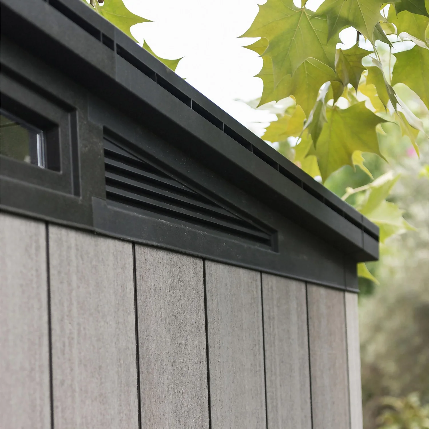 Keter Artisan 9 X 7ft Outdoor Garden Storage Pent Shed - Grey 6 Keter Artisan 9 X 7ft Outdoor Garden Storage Pent Shed - Grey - Image 4