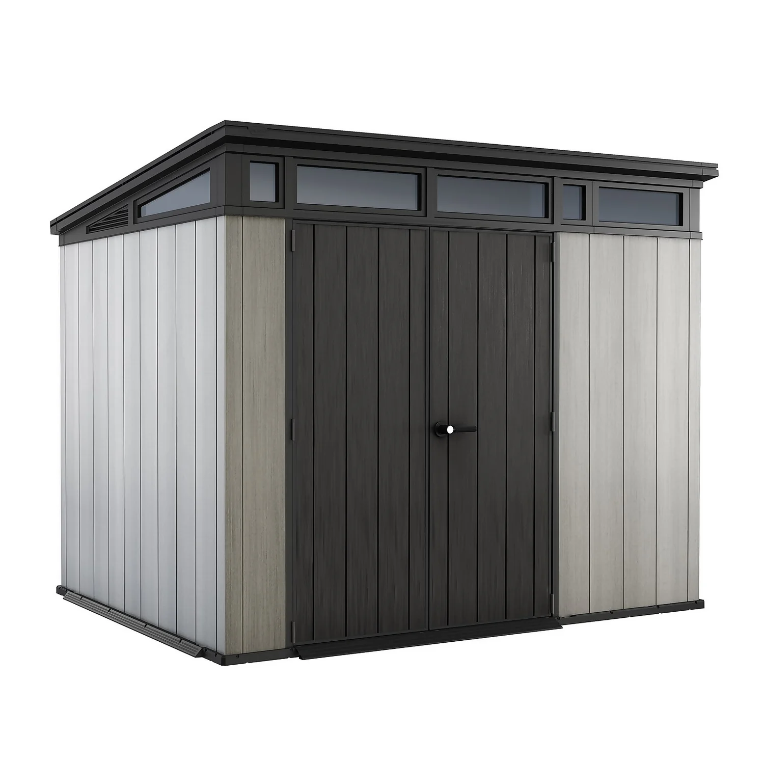 Keter Artisan 9 X 7ft Outdoor Garden Storage Pent Shed - Grey 3 Keter Artisan 9 X 7ft Outdoor Garden Storage Pent Shed - Grey