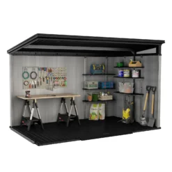 Keter Artisan 11 X 7ft Outdoor Plastic Garden Storage Pent Shed - Grey 21 Keter Artisan 11 X 7ft Outdoor Plastic Garden Storage Pent Shed - Grey -Elise Bloom 12823649 2105036178004128