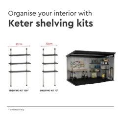 Keter Artisan 11 X 7ft Outdoor Plastic Garden Storage Pent Shed - Grey 20 Keter Artisan 11 X 7ft Outdoor Plastic Garden Storage Pent Shed - Grey -Elise Bloom 12823649 6465036177975787