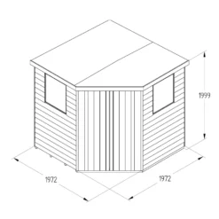 7x7ft Forest Overlap Pressure Treated Corner Shed - Incl. Installation 21 7x7ft Forest Overlap Pressure Treated Corner Shed - Incl. Installation -Elise Bloom 12823862 1074833219032031