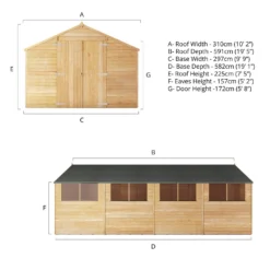Mercia 20 X 10ft Overlap Apex Shed - Incl. Installation -Elise Bloom 12825399 7935047801275435