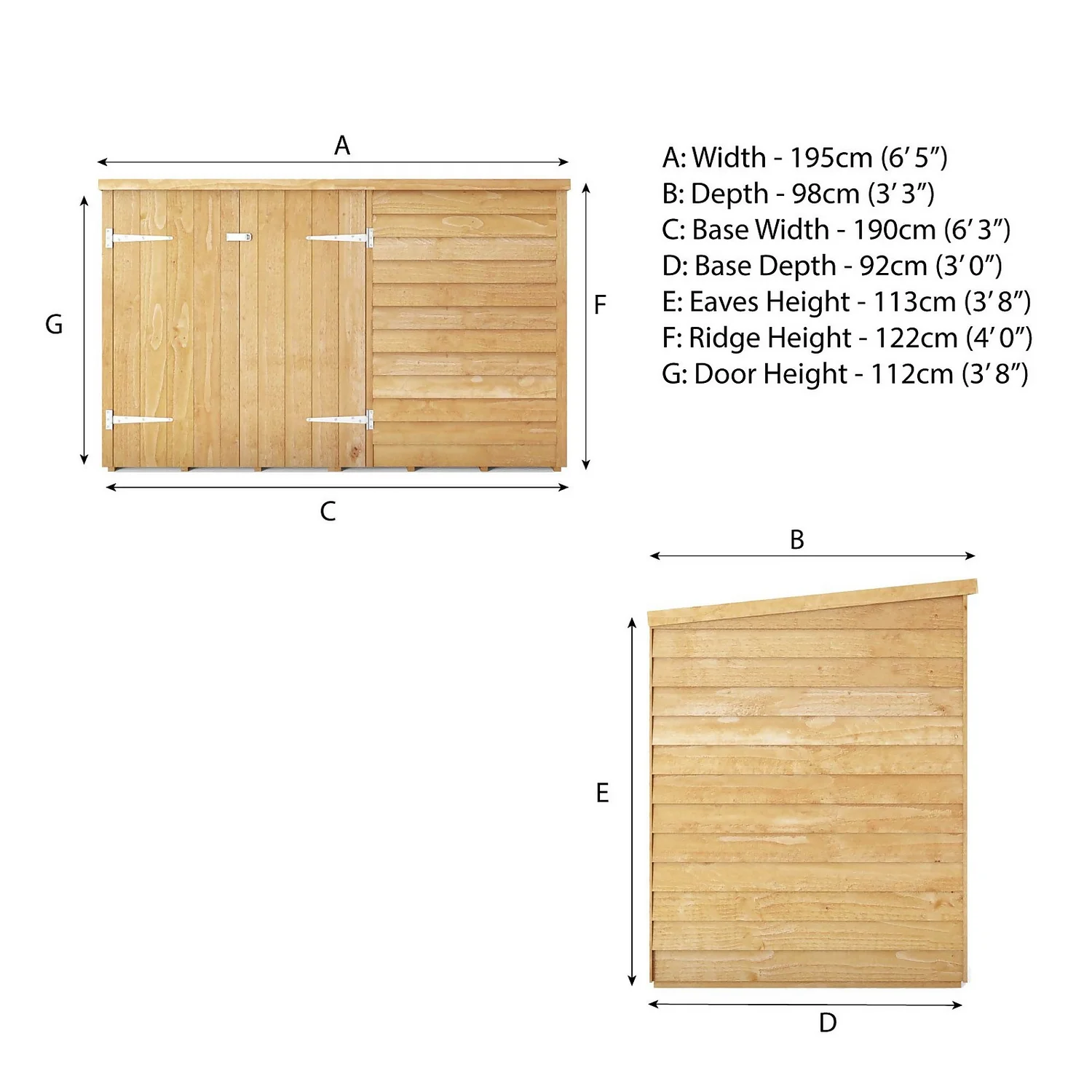 Mercia 6 X 3ft Overlap Pent Bike Shed - Incl. Installation 12 Mercia 6 X 3ft Overlap Pent Bike Shed - Incl. Installation - Image 10