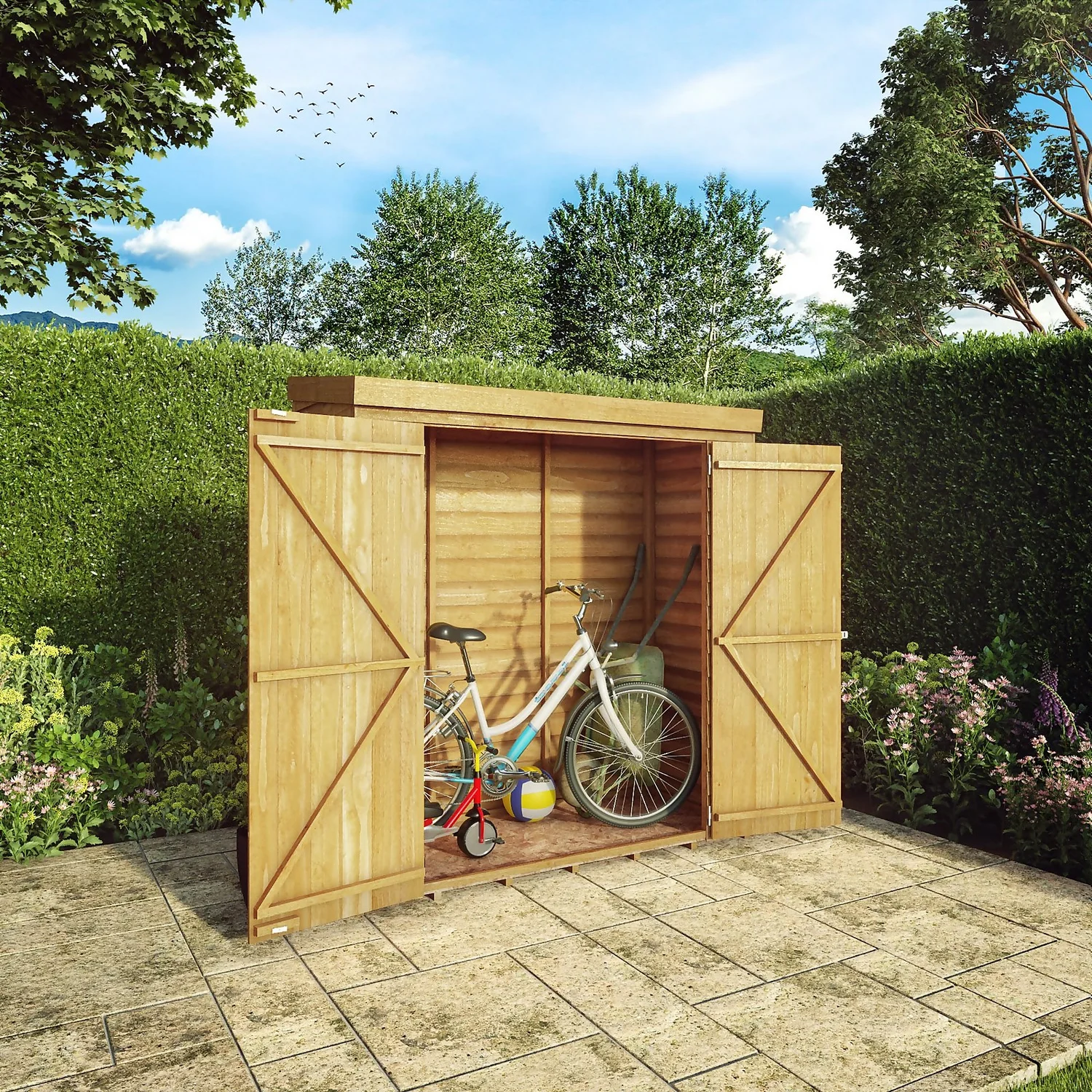 Mercia 6 X 2ft 6in Overlap Pent Storage Shed - Incl. Installation 4 Mercia 6 X 2ft 6in Overlap Pent Storage Shed - Incl. Installation - Image 2