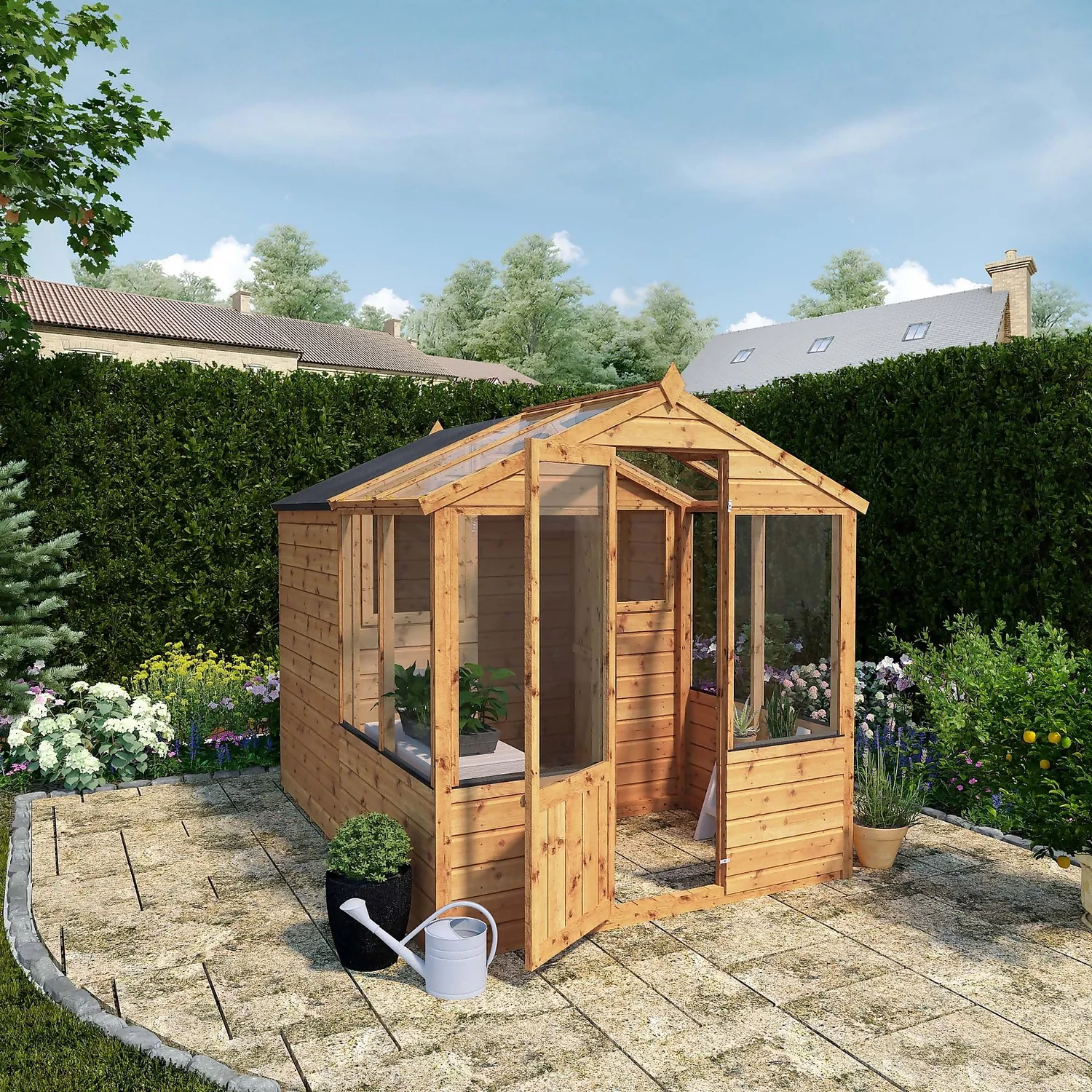 Mercia 8 X 6ft Traditional Apex Greenhouse Combi - Installation Included 4 Mercia 8 X 6ft Traditional Apex Greenhouse Combi - Installation Included - Image 2