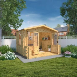 Mercia (Installation Included) 3.3x3.4m Sherwood 19mm Log Cabin 13 Mercia (Installation Included) 3.3x3.4m Sherwood 19mm Log Cabin -Elise Bloom 12825715 6414833219703113