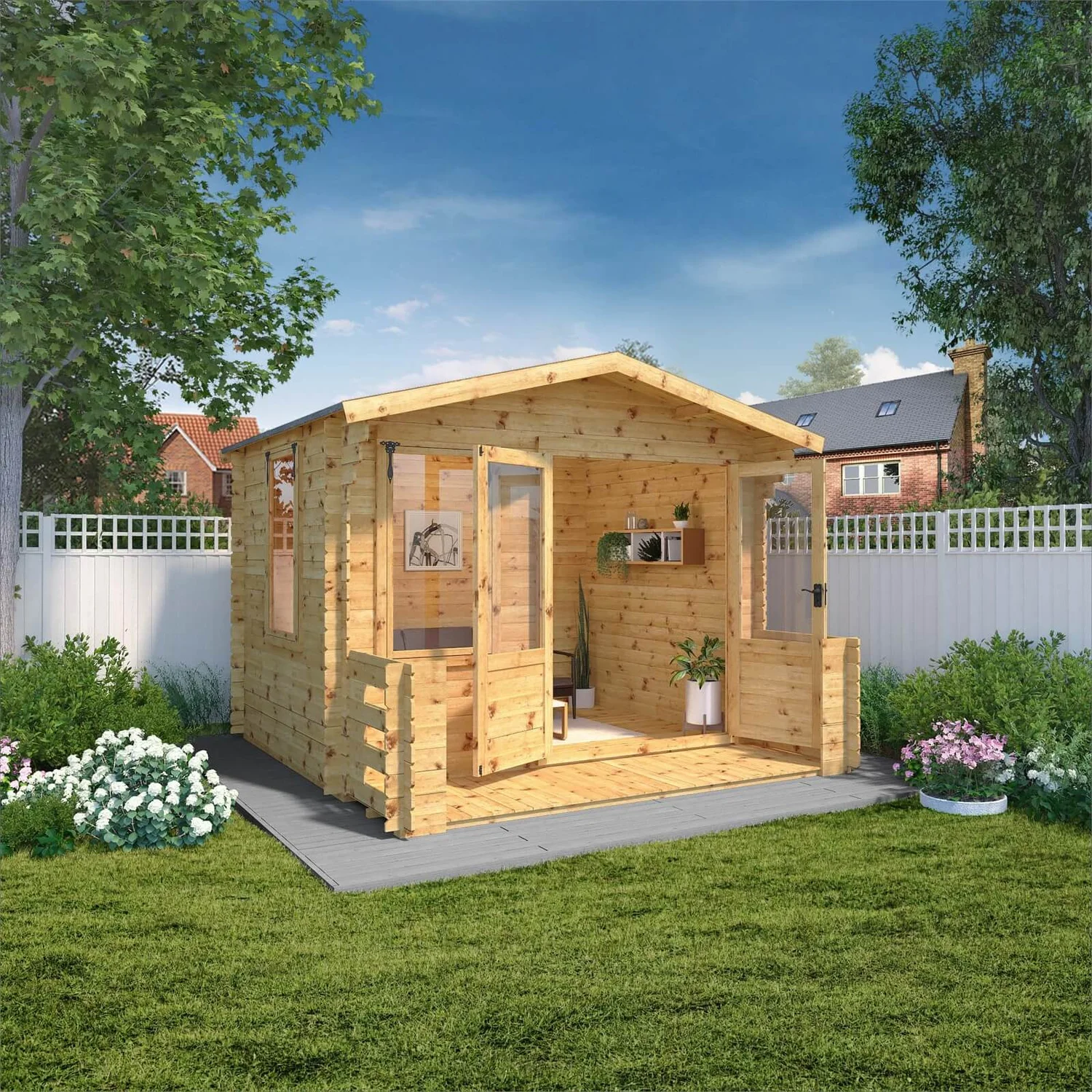 Mercia (Installation Included) 3.3x3.4m Sherwood 19mm Log Cabin 5 Mercia (Installation Included) 3.3x3.4m Sherwood 19mm Log Cabin - Image 3