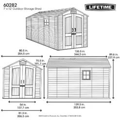Lifetime 7 X 12ft Outdoor Storage Shed 17 Lifetime 7 X 12ft Outdoor Storage Shed -Elise Bloom 12826345 1445012584302966