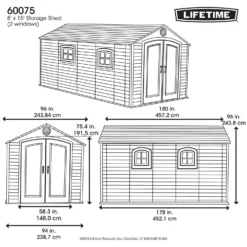 Lifetime 8 X 15ft Outdoor Storage Shed 15 Lifetime 8 X 15ft Outdoor Storage Shed -Elise Bloom 12826441 1594833223333086