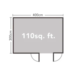 Chiltern 4.0m X 3.0m Log Cabin Single Glazed With Felt Shingles And Underlay -Elise Bloom 12832762 1034833200916705