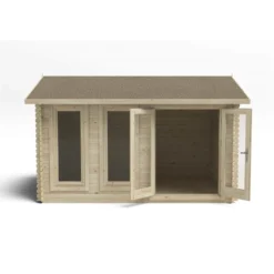 Chiltern 4.0m X 3.0m Log Cabin Double Glazed 34kg Felt, Plus Underlay -Elise Bloom 12832763 1774833197366580