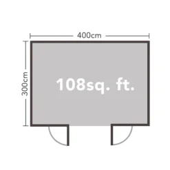 Forest Melbury 4.0m X 3.0m Log Cabin Double Glazed 24kg Polyester Felt, Plus Underlay -Elise Bloom 12832770 1704833198384876