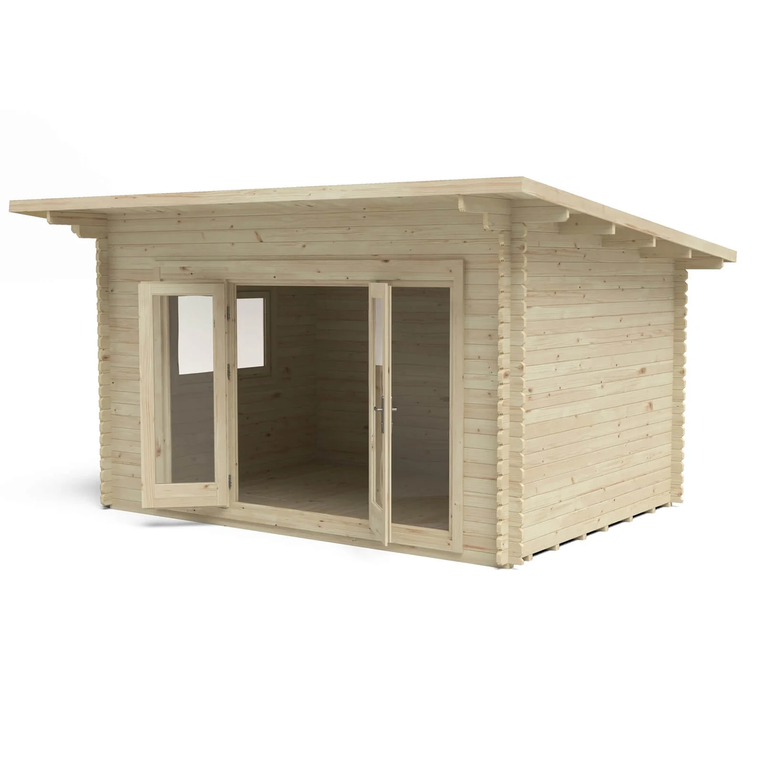 Melbury 4.0m X 3.0m Log Cabin Single Glazed 24kg Polyester Felt, No Underlay 5 Melbury 4.0m X 3.0m Log Cabin Single Glazed 24kg Polyester Felt, No Underlay - Image 3