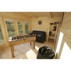 Melbury 4.0m X 3.0m Log Cabin Single Glazed 24kg Polyester Felt, No Underlay 18 Melbury 4.0m X 3.0m Log Cabin Single Glazed 24kg Polyester Felt, No Underlay -Elise Bloom 12832771 1794833196947087