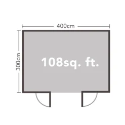 Melbury 4.0m X 3.0m Log Cabin Single Glazed 24kg Polyester Felt, No Underlay 21 Melbury 4.0m X 3.0m Log Cabin Single Glazed 24kg Polyester Felt, No Underlay -Elise Bloom 12832771 3654833197007021