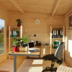 Forest Melbury 4.0m X 3.0m Log Cabin Double Glazed 34kg Polyester Felt, Plus Underlay -Elise Bloom 12832775 2124833197895966