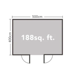 Forest Mendip 5.0m X 4.0m Log Cabin Double Glazed, 24kg Polyester Felt, No Underlay 21 Forest Mendip 5.0m X 4.0m Log Cabin Double Glazed, 24kg Polyester Felt, No Underlay -Elise Bloom 12832782 1554833196363278