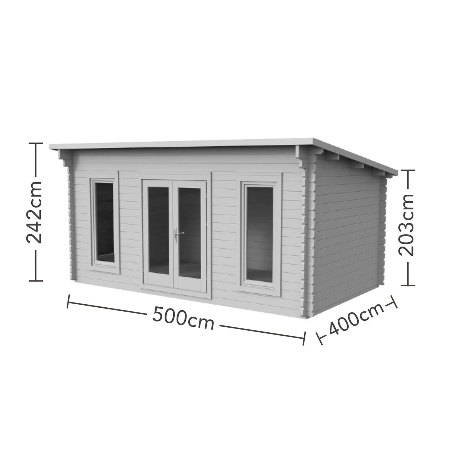 Forest Mendip 5.0m X 4.0m Log Cabin Double Glazed, 34kg Polyester Felt, Plus Underlay 12 Forest Mendip 5.0m X 4.0m Log Cabin Double Glazed, 34kg Polyester Felt, Plus Underlay - Image 10