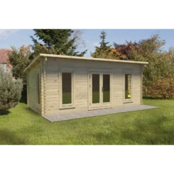 Forest Arley 6.0m X 3.0m Cabin Double Glazed 24kg Polyester Felt, No Underlay