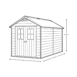 Keter Newton 7.5 X 11ft Outdoor Plastic Garden Storage Shed - Brown 12 Keter Newton 7.5 X 11ft Outdoor Plastic Garden Storage Shed - Brown -Elise Bloom 12833045 1084843485053469