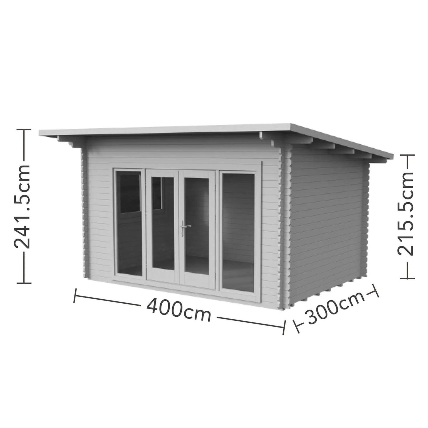 Forest Melbury 4.0m X 3.0m Log Cabin Single Glazed 24kg Polyester Felt, Plus Underlay - Installation Included 10 Forest Melbury 4.0m X 3.0m Log Cabin Single Glazed 24kg Polyester Felt, Plus Underlay - Installation Included - Image 8