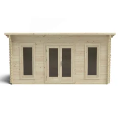 Forest Elmley 5.0m X 3.0m Log Cabin Double Glazed 34kg Polyester Felt, Plus Underlay - Installation Included -Elise Bloom 12833118 2054833198808932