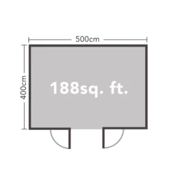 Forest Mendip 5.0m X 4.0m Log Cabin Double Glazed, 24kg Polyester Felt, No Underlay - Installation Included 21 Forest Mendip 5.0m X 4.0m Log Cabin Double Glazed, 24kg Polyester Felt, No Underlay - Installation Included -Elise Bloom 12833119 1764833198432372