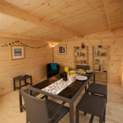 Forest Mendip 5.0m X 4.0m Log Cabin Double Glazed, 34kg Polyester Felt, Plus Underlay - Installation Included 16 Forest Mendip 5.0m X 4.0m Log Cabin Double Glazed, 34kg Polyester Felt, Plus Underlay - Installation Included -Elise Bloom 12833120 1924833199157343