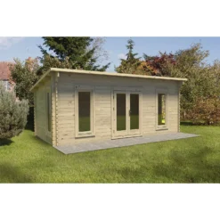 Forest Arley 6m X 3m Cabin Double Glazed 34kg Polyester Felt, Plus Underlay - Installation Included