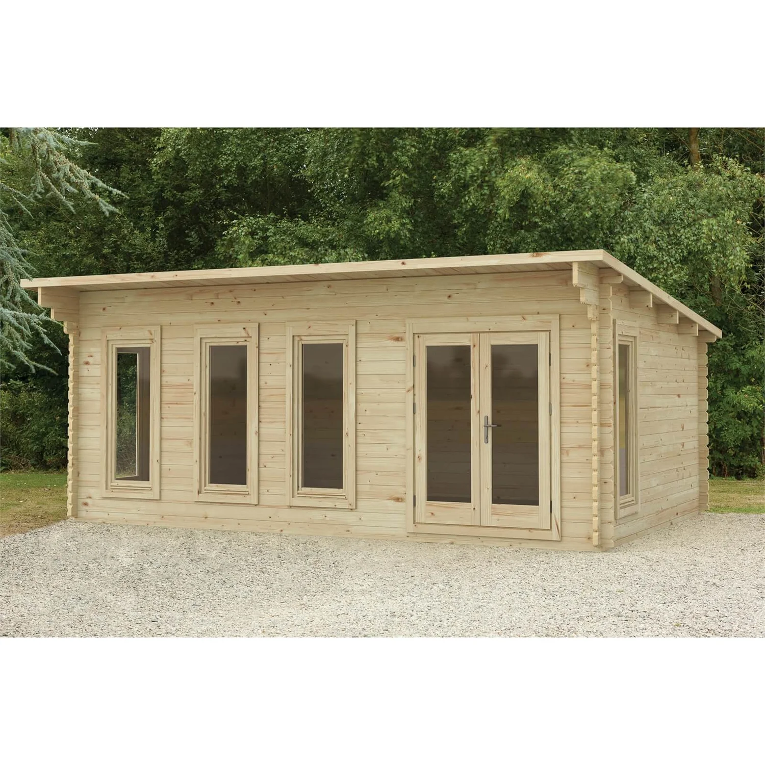 Forest Wolverley 6.0m X 4.0m Log Cabin Double Glazed 34kg Polyester Felt, Plus Underlay - Installation Included 4 Forest Wolverley 6.0m X 4.0m Log Cabin Double Glazed 34kg Polyester Felt, Plus Underlay - Installation Included - Image 2