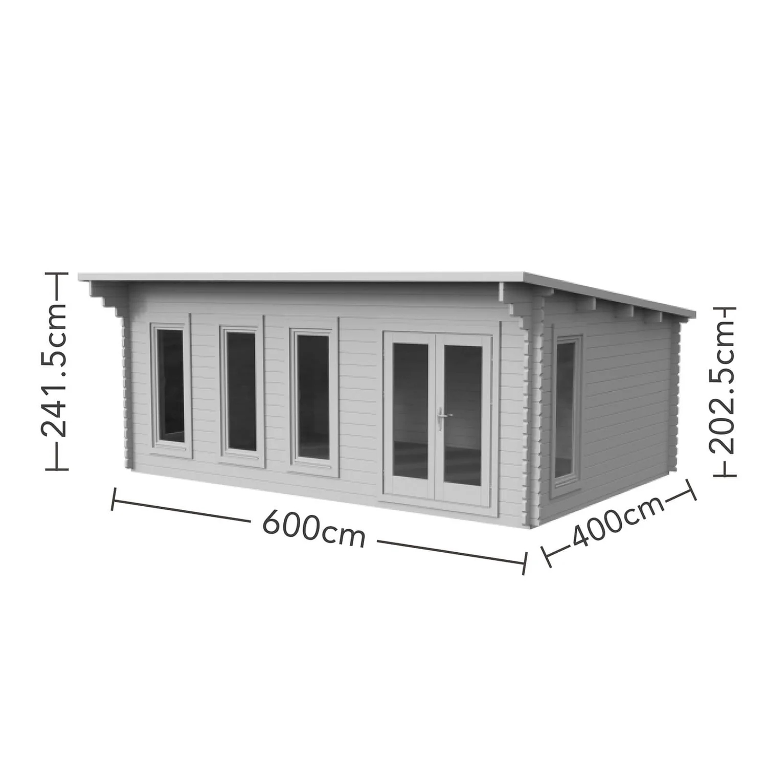 Forest Wolverley 6.0m X 4.0m Log Cabin Double Glazed 34kg Polyester Felt, Plus Underlay - Installation Included 7 Forest Wolverley 6.0m X 4.0m Log Cabin Double Glazed 34kg Polyester Felt, Plus Underlay - Installation Included - Image 5