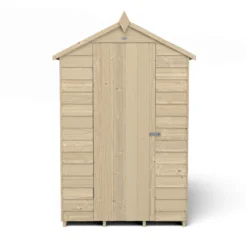 Forest 6 X 4ft Overlap Pressure Treated Apex Shed- 4 Window -Elise Bloom 12833289 4584833201819756