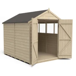 Forest 8 X 6ft Overlap Pressure Treated Apex Shed - Double Door 4 Windows 15 Forest 8 X 6ft Overlap Pressure Treated Apex Shed - Double Door 4 Windows -Elise Bloom 12833293 3074833198023757