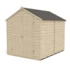 Forest 8 X 6ft Overlap Pressure Treated Apex Shed - Double Door No Windows -Elise Bloom 12833294 1664831940326218