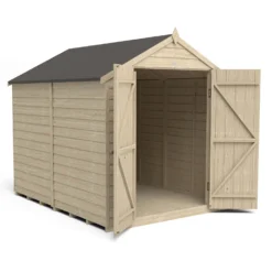 Forest 8 X 6ft Overlap Pressure Treated Apex Shed - Double Door No Windows 14 Forest 8 X 6ft Overlap Pressure Treated Apex Shed - Double Door No Windows -Elise Bloom 12833294 5134833197058372