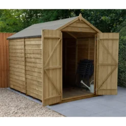 Forest 8 X 6ft Overlap Pressure Treated Apex Shed - Double Door No Windows 12 Forest 8 X 6ft Overlap Pressure Treated Apex Shed - Double Door No Windows -Elise Bloom 12833294 8194833197222208