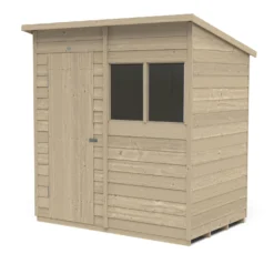 Forest 6 X 4ft Overlap Pressure Treated Pent Shed -incl. Installation