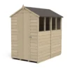 Forest 6 X 4ft Overlap Pressure Treated Apex Shed- 4 Window- Incl. Installation 2 Forest 6 X 4ft Overlap Pressure Treated Apex Shed- 4 Window- Incl. Installation -Elise Bloom 12833309 1364831944008097