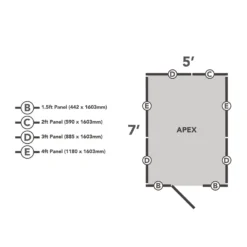 Forest 7 X 5ft Overlap Pressure Treated Apex Shed - No Window Incl. Installation -Elise Bloom 12833311 1544833205107480