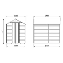 Forest 7 X 5ft Overlap Pressure Treated Apex Shed - No Window Incl. Installation -Elise Bloom 12833311 1614833205208307